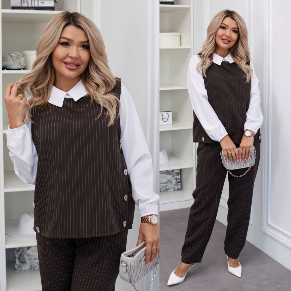 Костюм трійка Розмір: 48-50, 52-54, 56-58 S7053