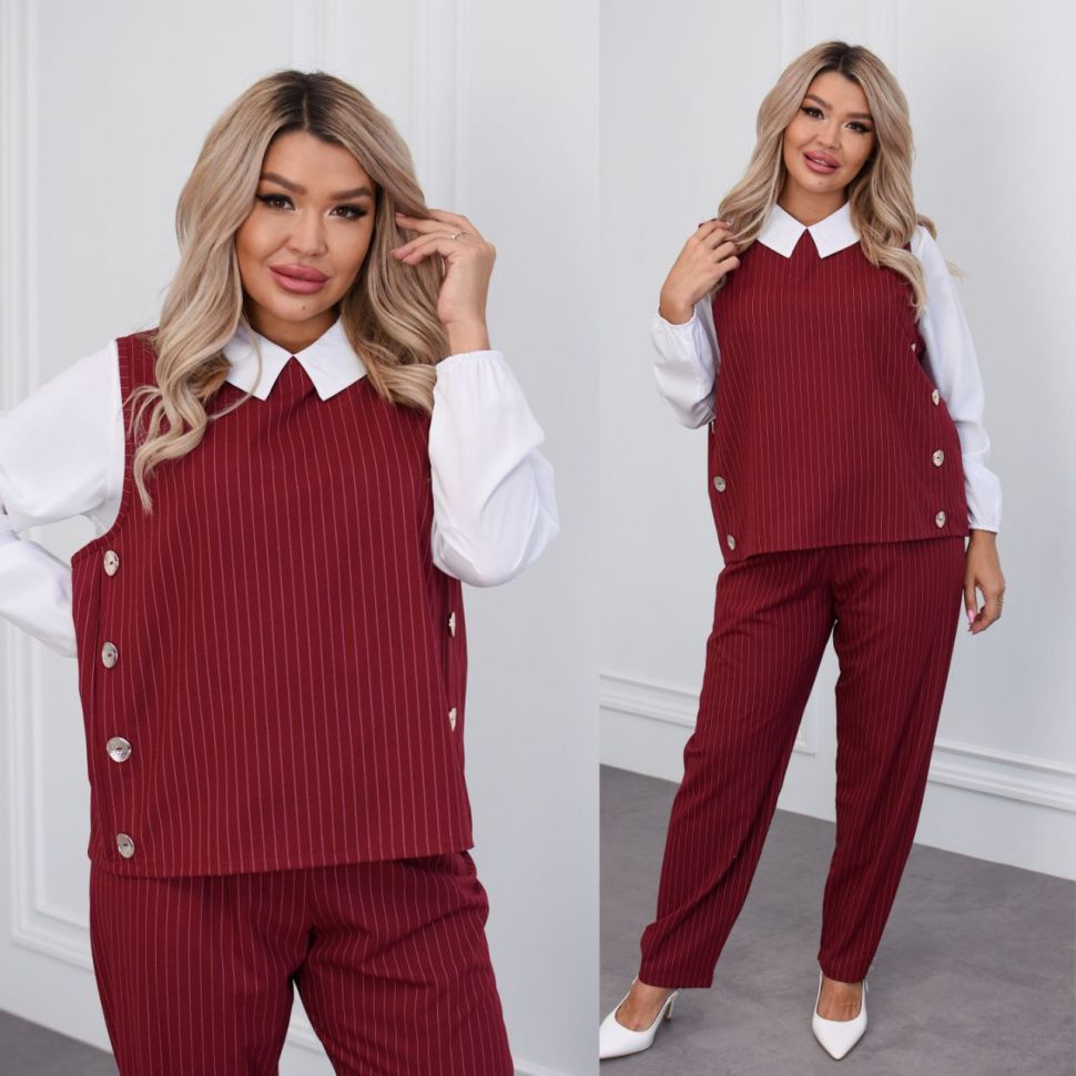 Костюм трійка Розмір: 48-50, 52-54, 56-58 S7053