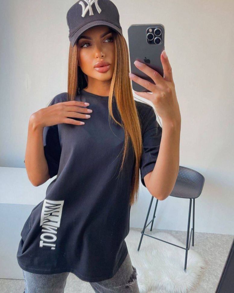 Футболка Розмір: 42-48 oversize S10756