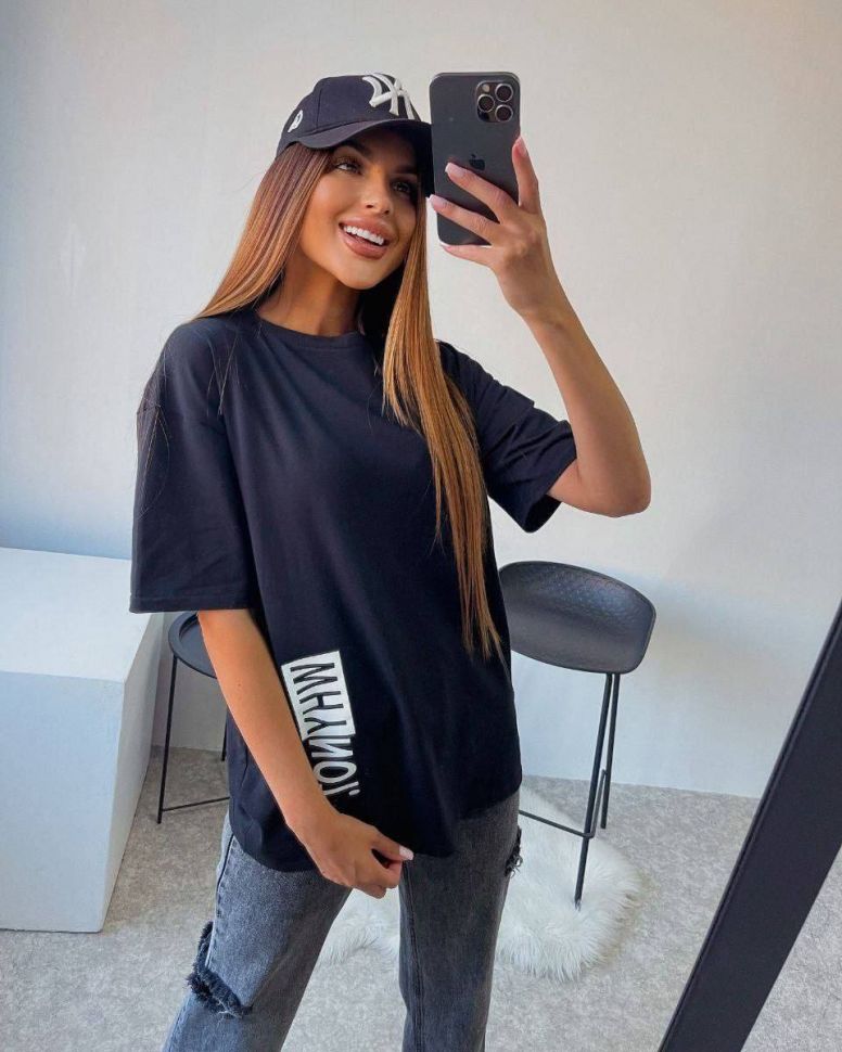 Футболка Розмір: 42-48 oversize S10756