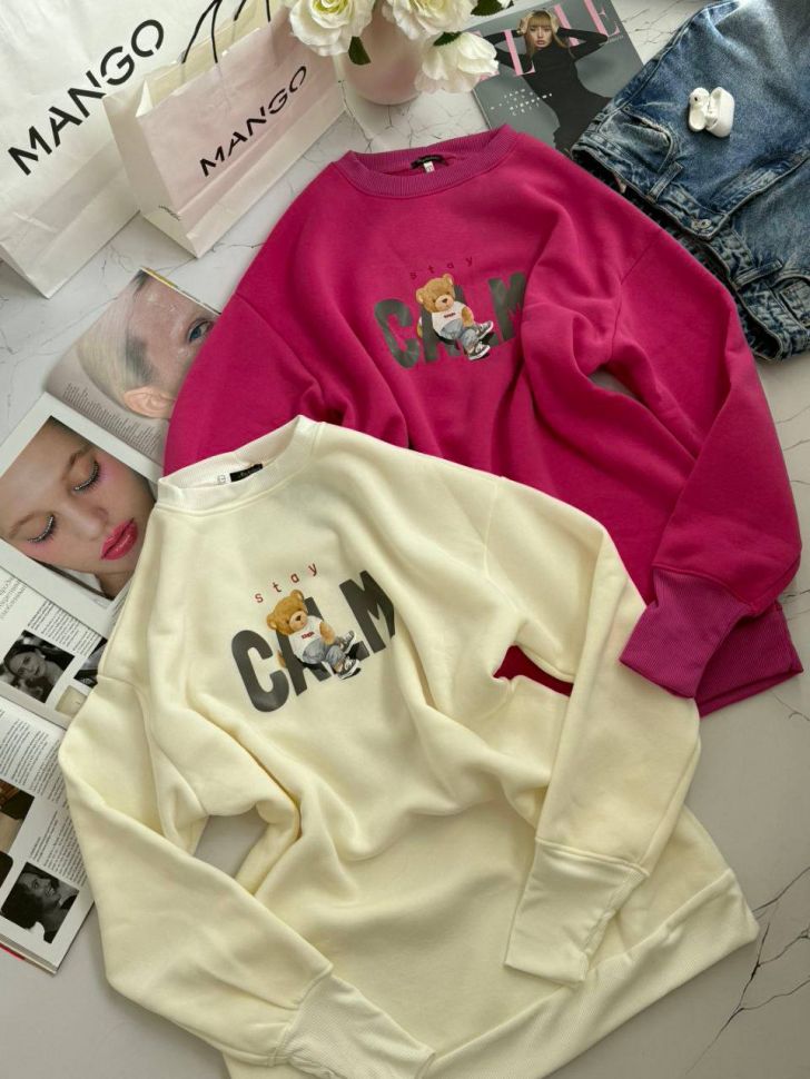 **свитшот****  “Stay Calm” — стиль та комфорт у кожній деталі! ✨ S3482