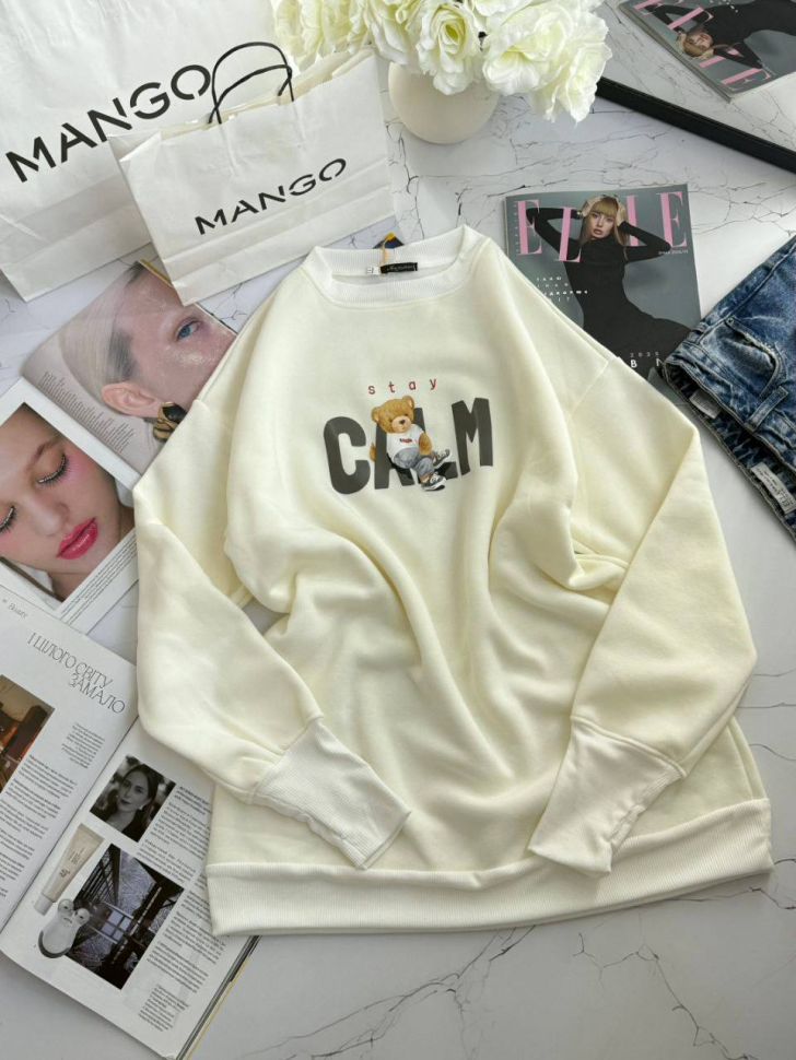**свитшот****  “Stay Calm” — стиль та комфорт у кожній деталі! ✨ S3482