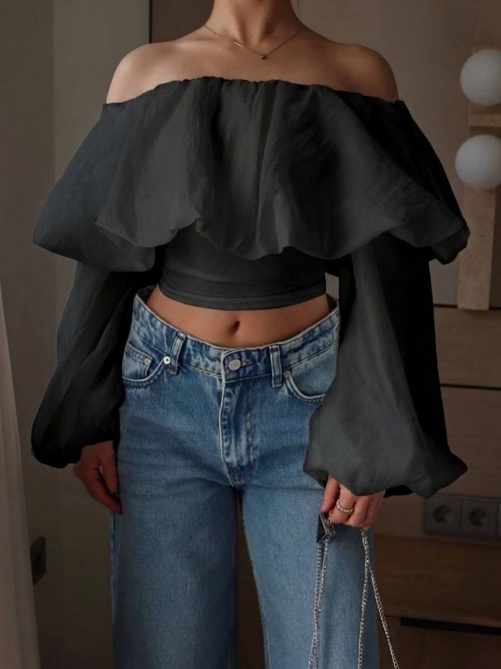 Блузка Розмір: 42-46 Oversize S8483
