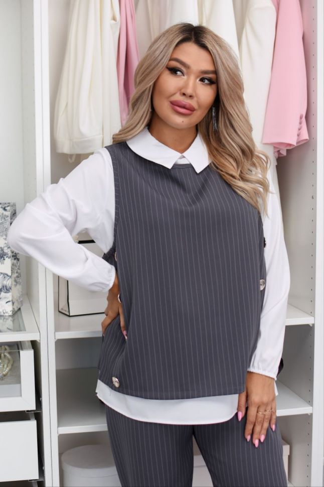 Костюм трійка Розмір: 48-50, 52-54, 56-58 S3606