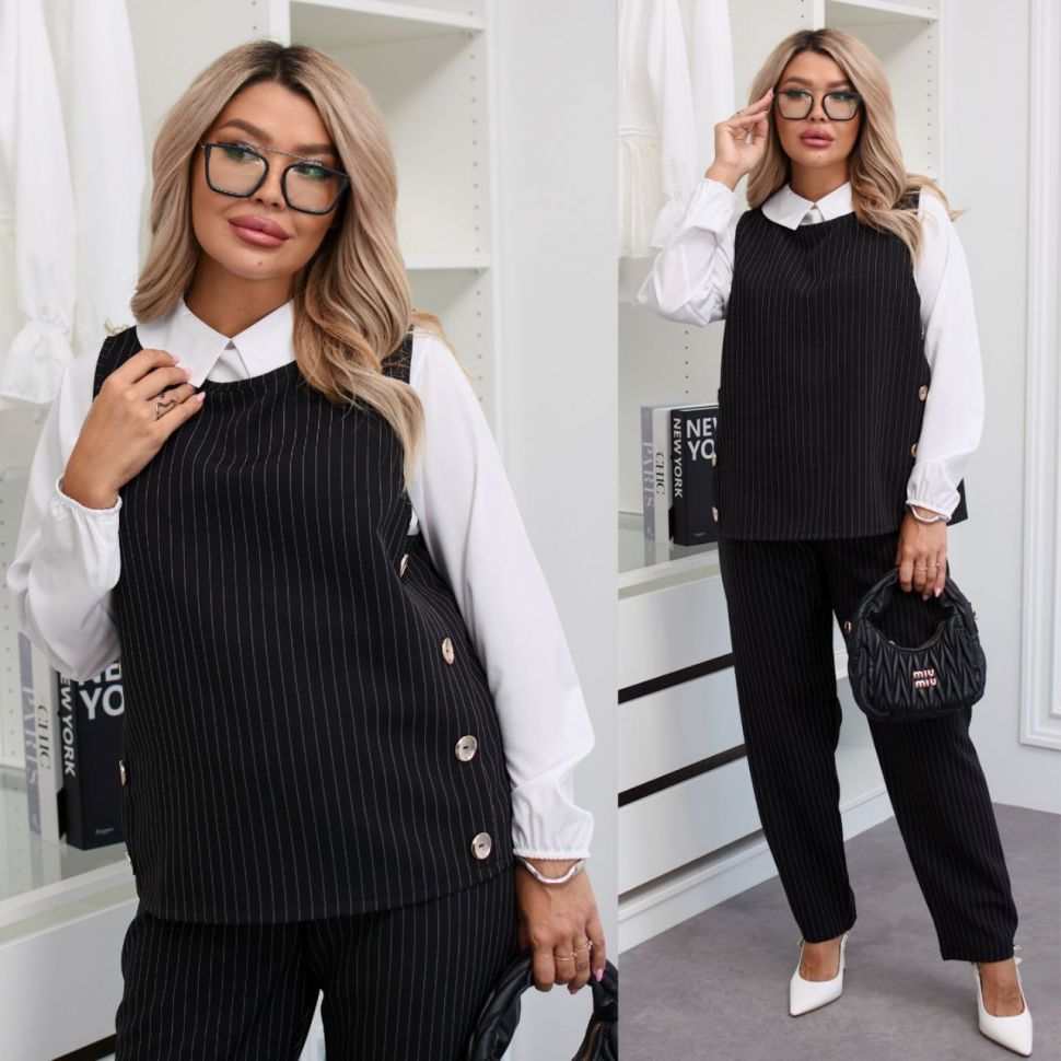 Костюм трійка Розмір: 48-50, 52-54, 56-58 S3606