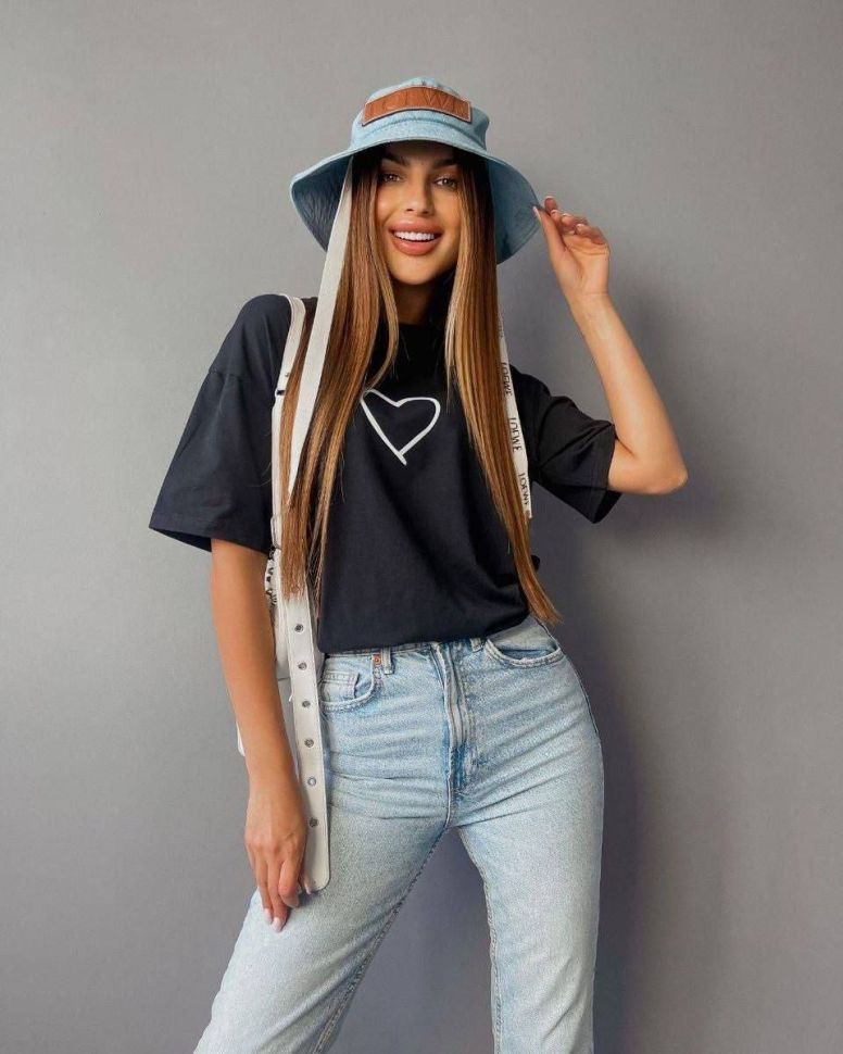 Футболка Розмір: 42-48 oversize S10808